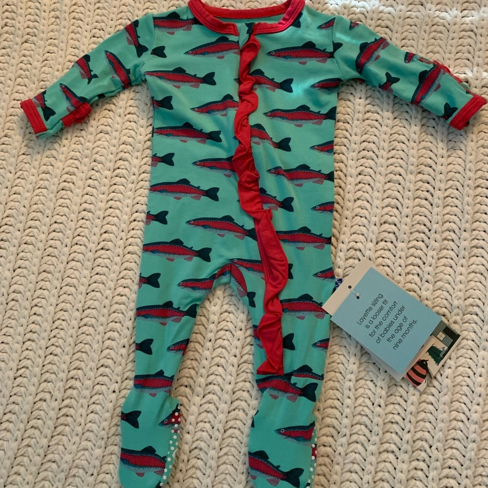 NEW KICKEE PANTS - Fish, Pink